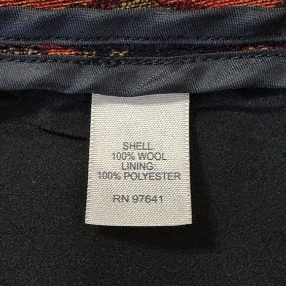 J. Jill Wool Floral Print Ruffle Collar Blazer, Size L - Picture 9 of 9